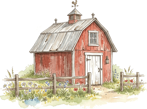 The little red barn